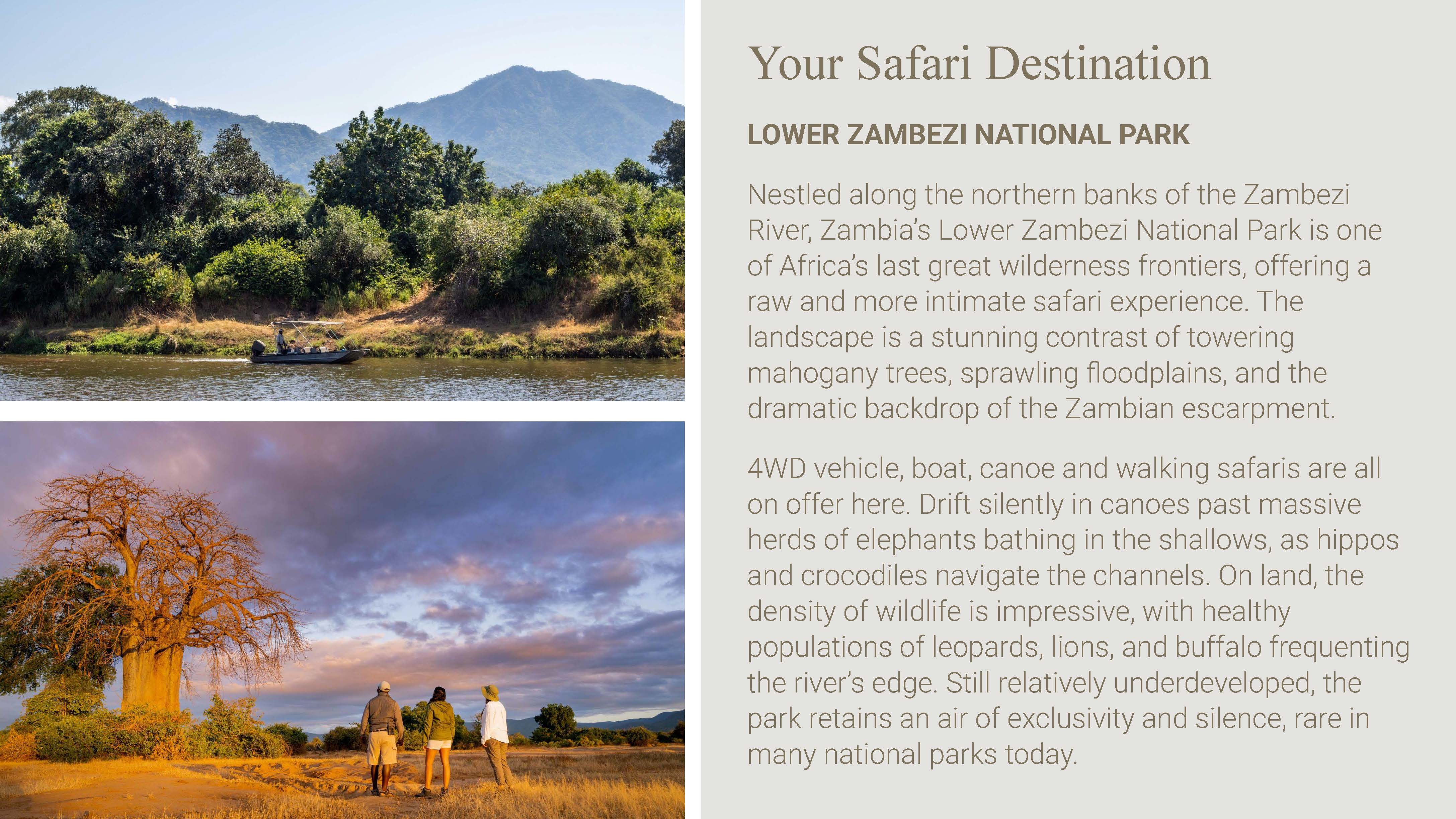 One-week Exclusive Lower Zambezi Safari Adventure for Two